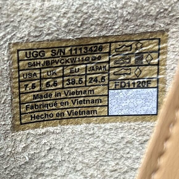 UGG Leopard Print Ankle Booties Size 7.5 - Picture 8 of 8